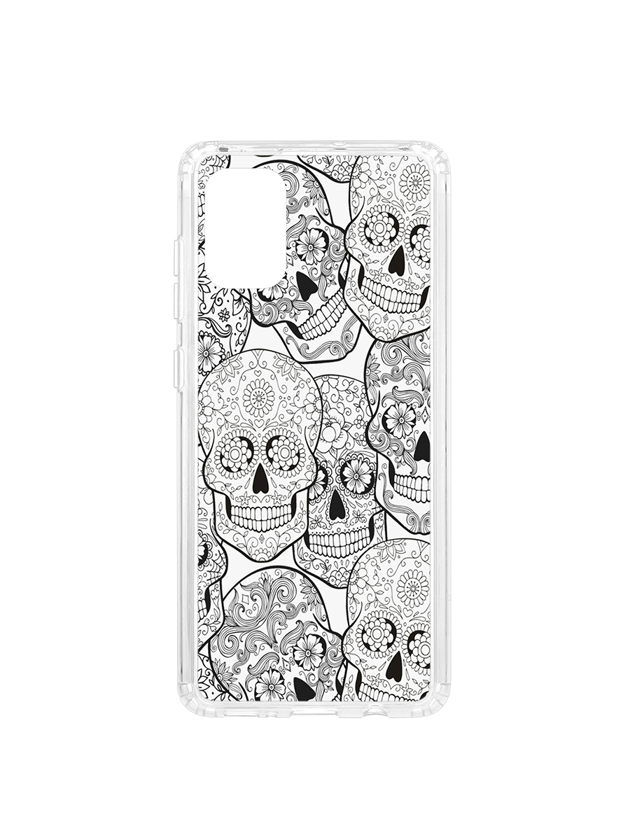 фото Чехол на samsung galaxy a71 kruche print skull black кruче