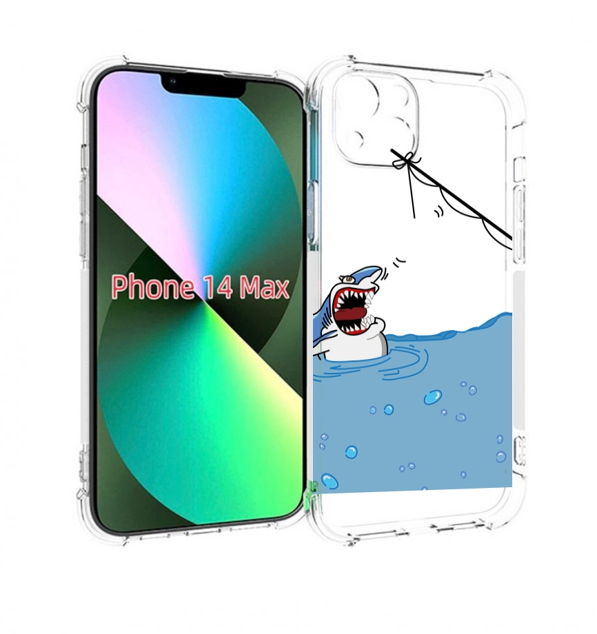 

Чехол MyPads акула-рисунок для iPhone 14 Plus (6.7), Прозрачный, Tocco