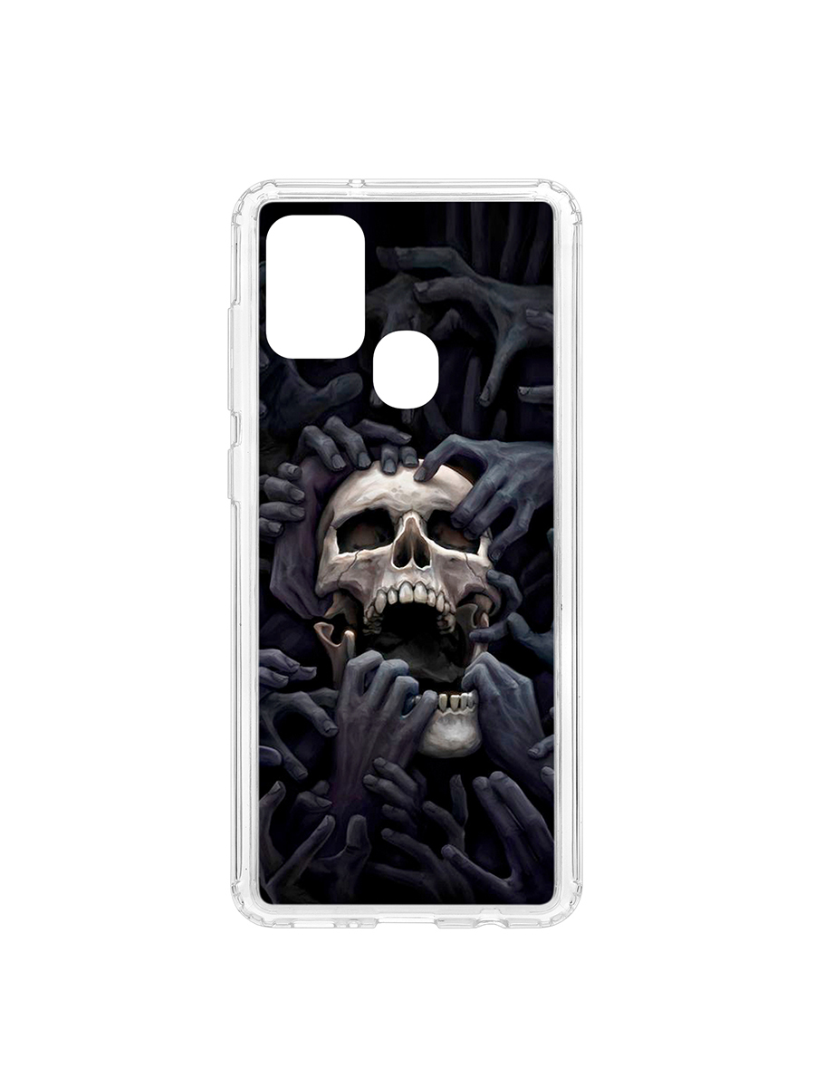 фото Чехол на samsung galaxy a21s kruche print skull hands кruче