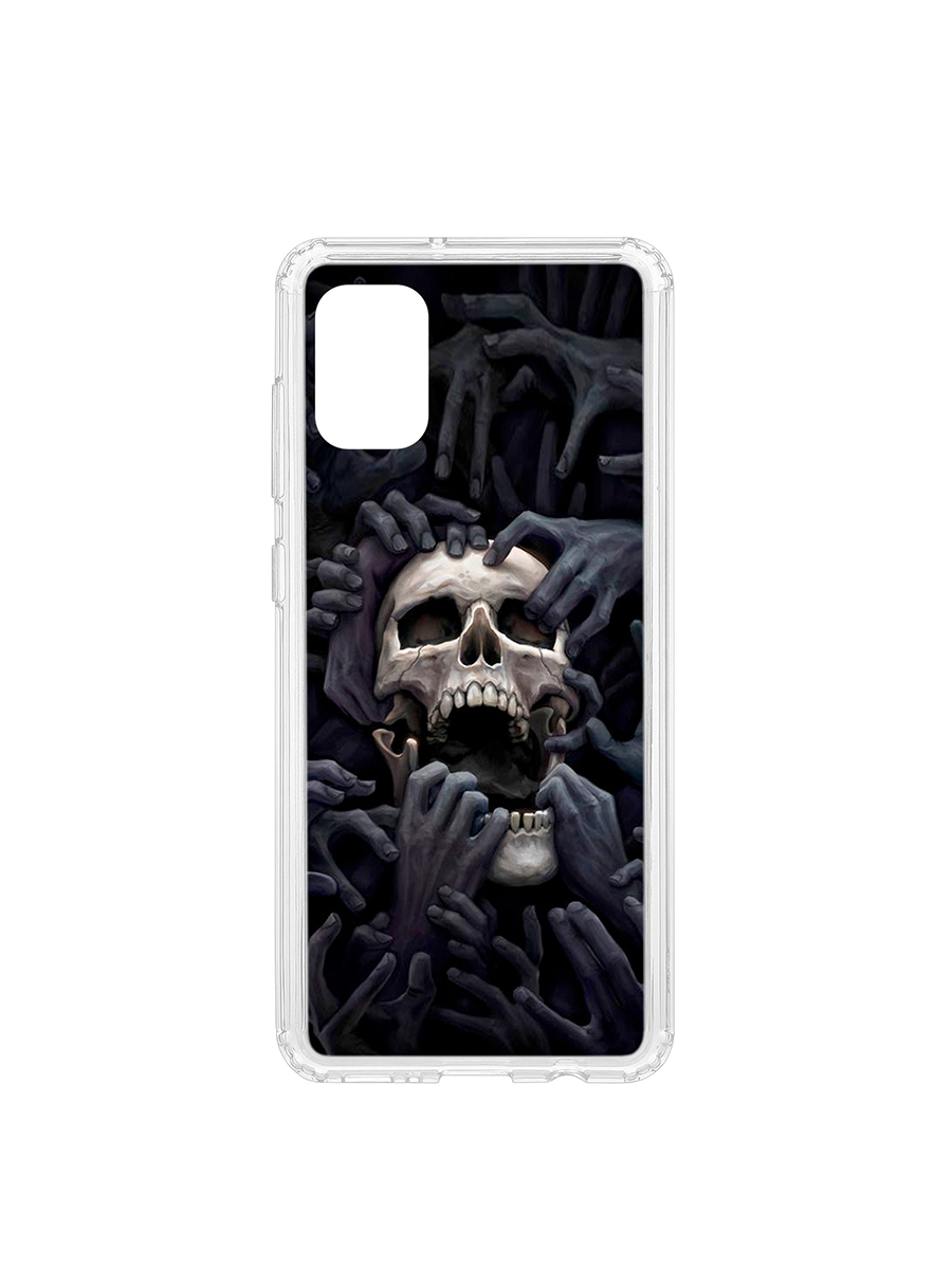 фото Чехол на samsung galaxy a31 kruche print skull hands кruче