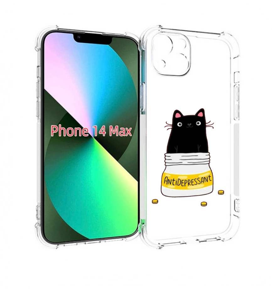 

Чехол MyPads антидепрессант для iPhone 14 Plus (6.7), Прозрачный, Tocco