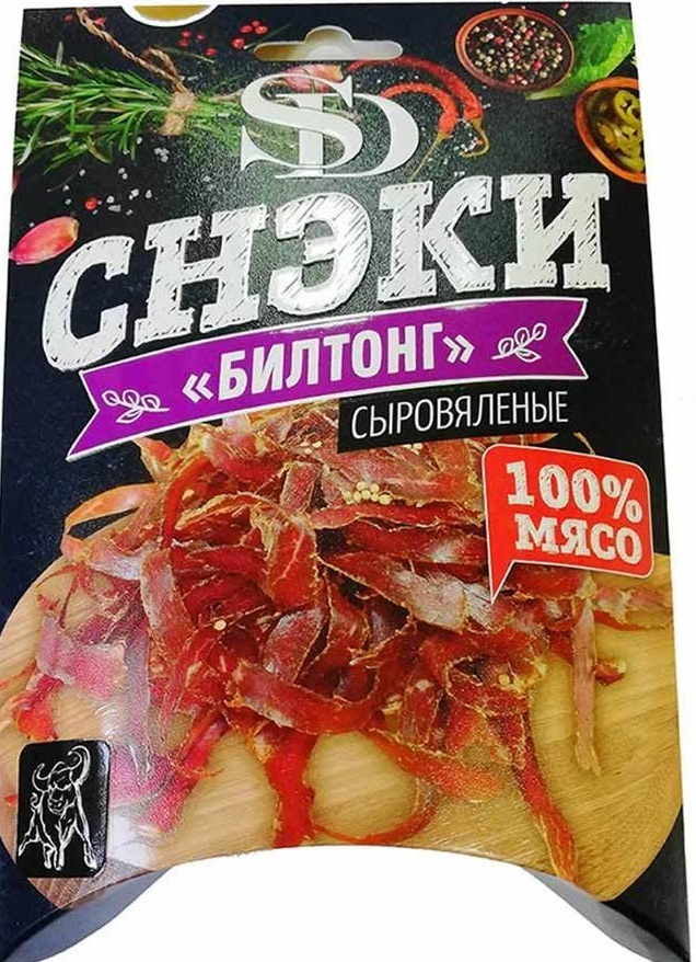 фото Снэки сытный дом билтонг, из говядины, сыровяленые, 30 г