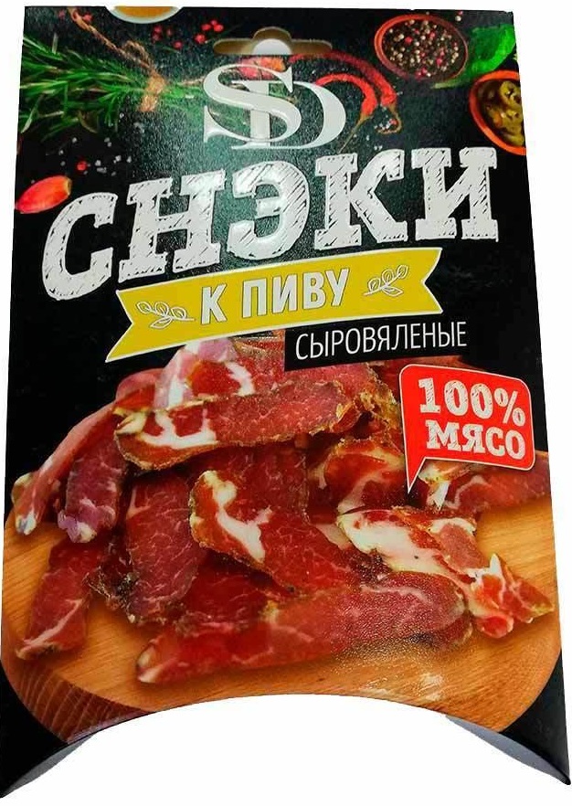 Снэки Сытный Дом к пиву, из свинины, сыровяленые, 30 г