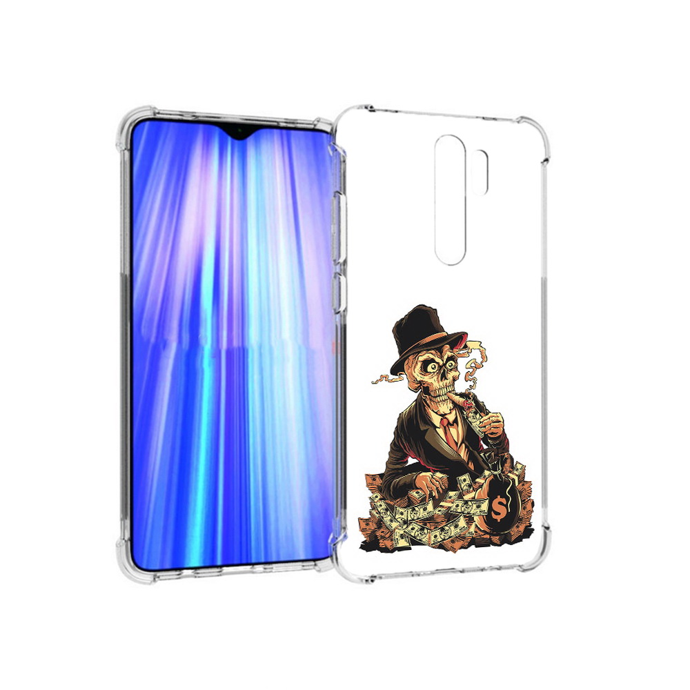 

Чехол MyPads Tocco для Xiaomi Redmi Note 8 Pro нарисованный череп с сигаретой, Прозрачный, Tocco