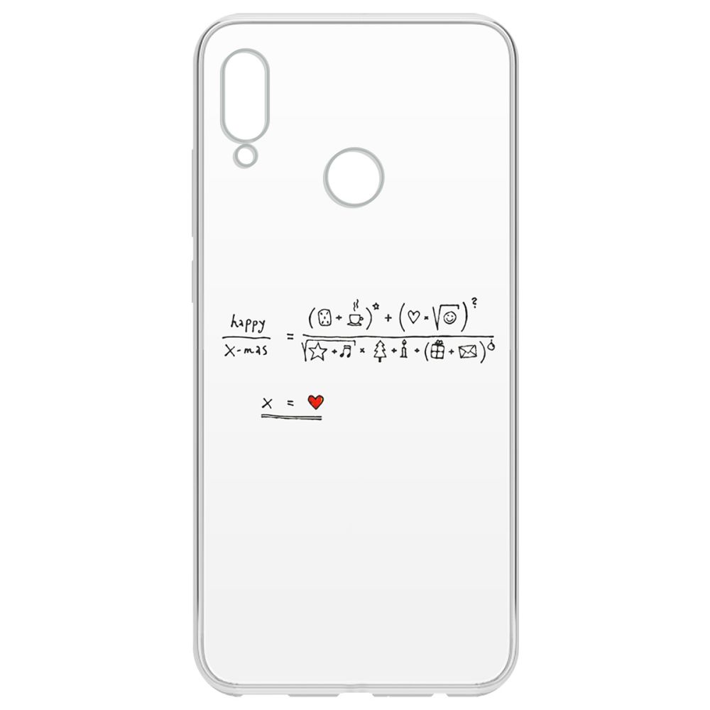 

Чехол Krutoff Clear Case Праздничная формула для Huawei P Smart (2019)/Honor 10 Lite(2019), Разноцветный
