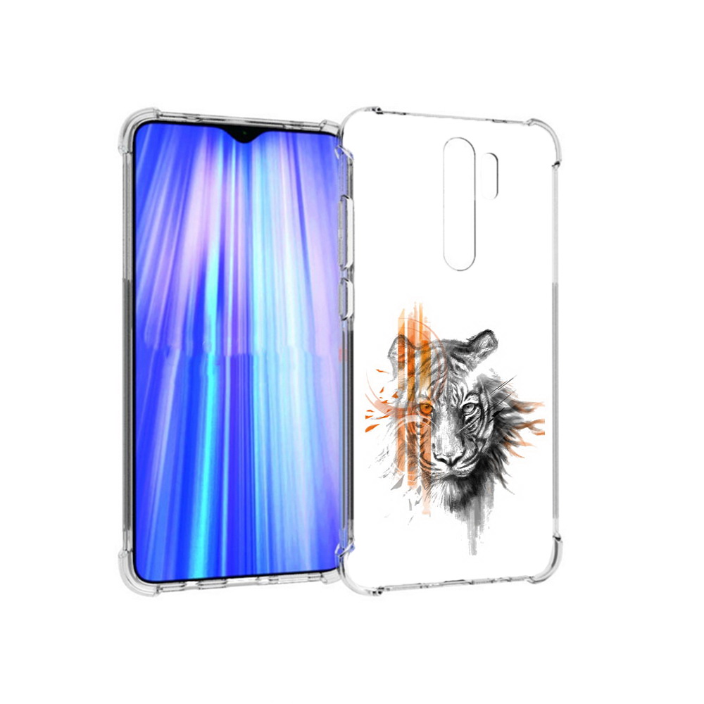 

Чехол MyPads Tocco для Xiaomi Redmi Note 8 Pro огненный тигр (PT135544.276.526), Прозрачный, Tocco