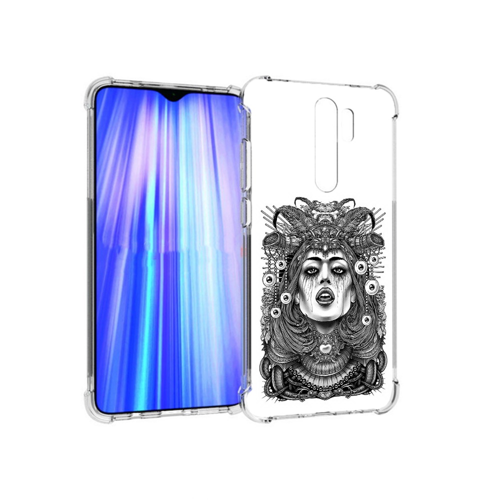 

Чехол MyPads Tocco для Xiaomi Redmi Note 8 Pro портрет девушки черно белый, Прозрачный, Tocco