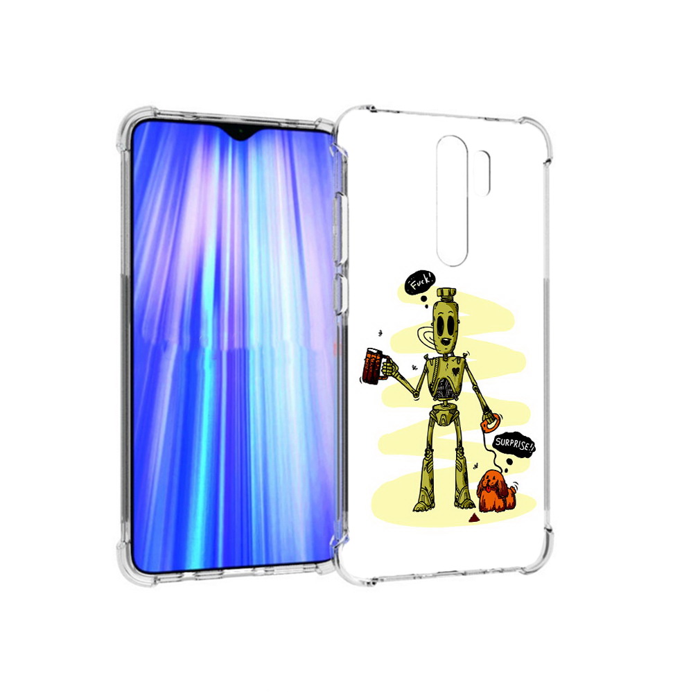 

Чехол MyPads Tocco для Xiaomi Redmi Note 8 Pro прикольный робот (PT135544.276.557), Прозрачный, Tocco