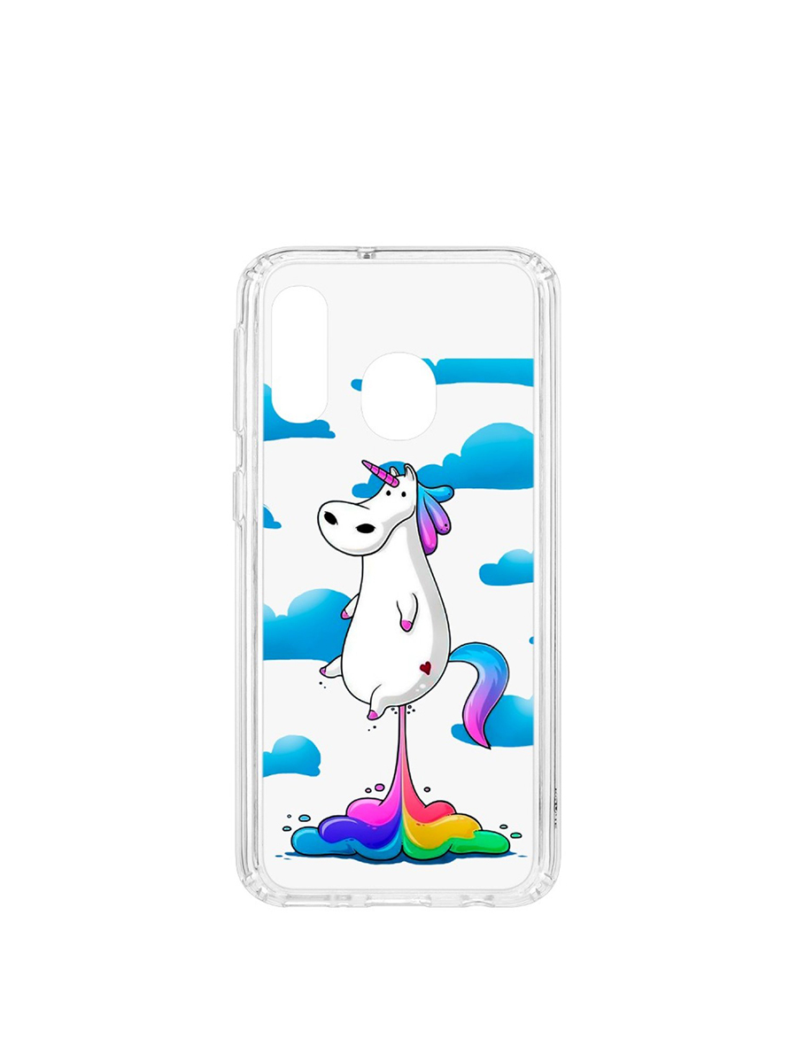 

Чехол на Samsung Galaxy A40 2019 Kruche Print Flying Unicorn