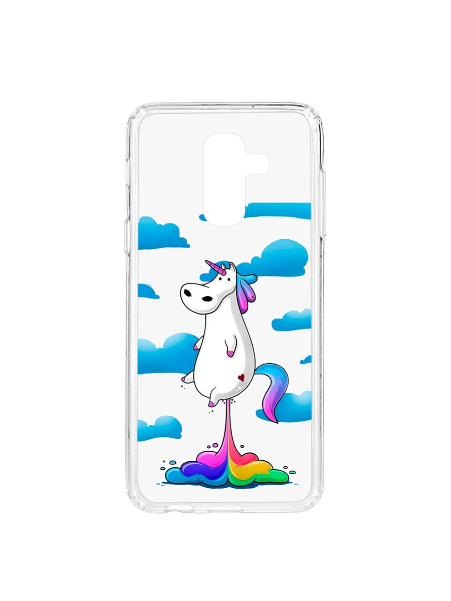 фото Чехол на samsung galaxy a6 plus (2018) a605f kruche print flying unicorn кruче