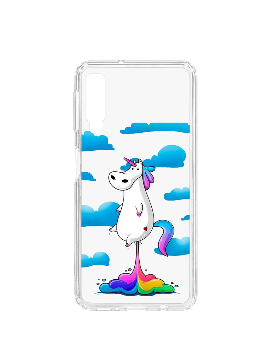 фото Чехол на samsung galaxy a7 (2018) a750 kruche print flying unicorn кruче