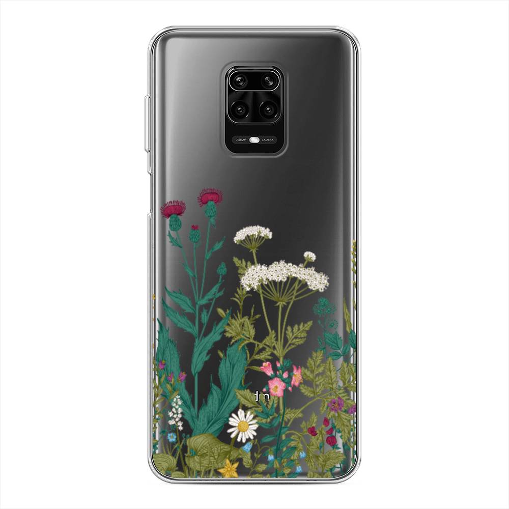 

Силиконовый чехол "Дикие полевые цветы" на Xiaomi Redmi Note 9S, Прозрачный, 37950-1