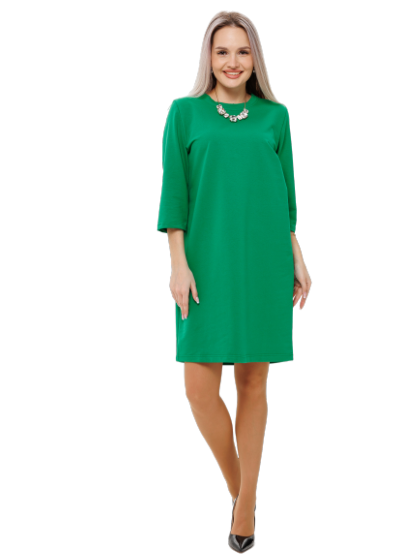 Платье женское Elenatex П-145 зеленое 46 RU