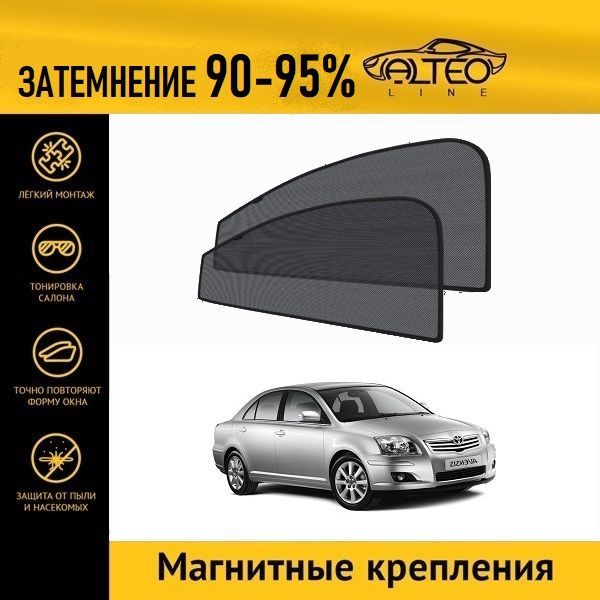 

Автошторки ALTEO на Toyota Avensis 2 рестайлинг (T250) (2006-2010) седан