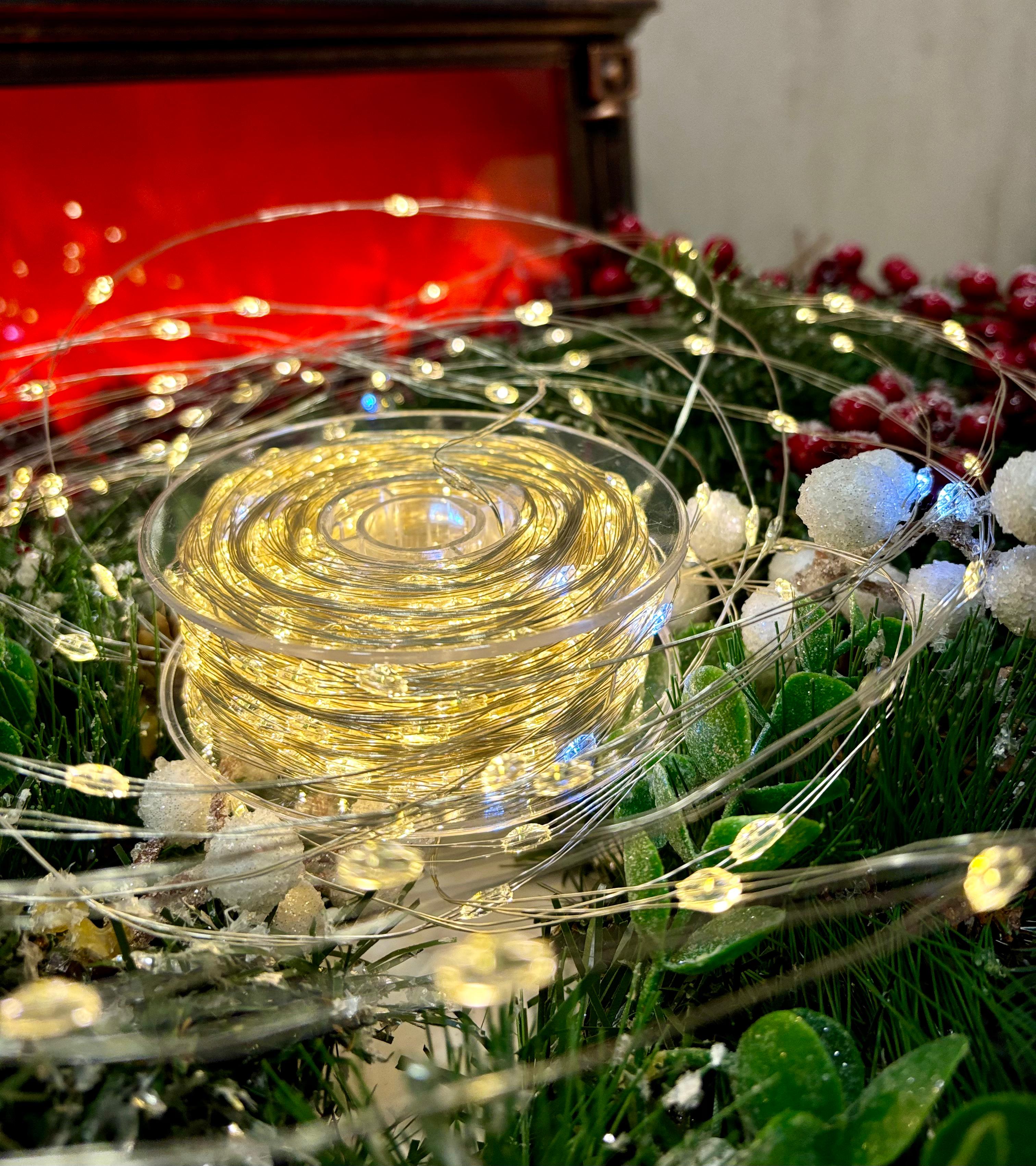 Гирлянда Ceimar Premium Роса провод белый 1000 LED 100 м теплый с белым мерцающий 2299₽