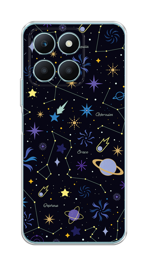 

Чехол на Honor X6A "Цветной космос", Желтый, 6122050-1