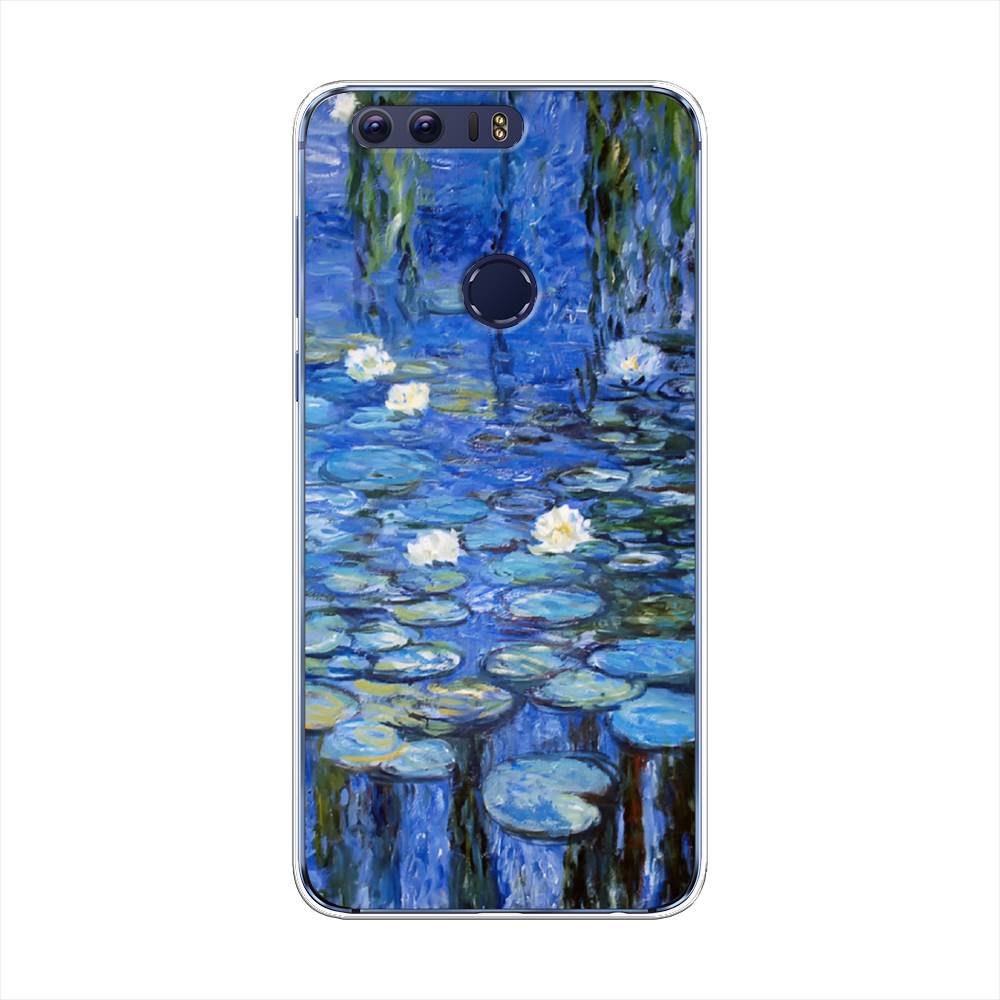 

Чехол на Honor 8 "Нарисованный пруд", Синий;зеленый, 60950-4