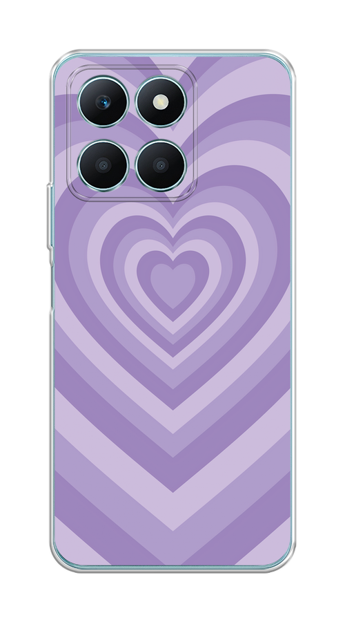 

Чехол на Honor X6A "Violet heart latte", Фиолетовый, 6122050-1