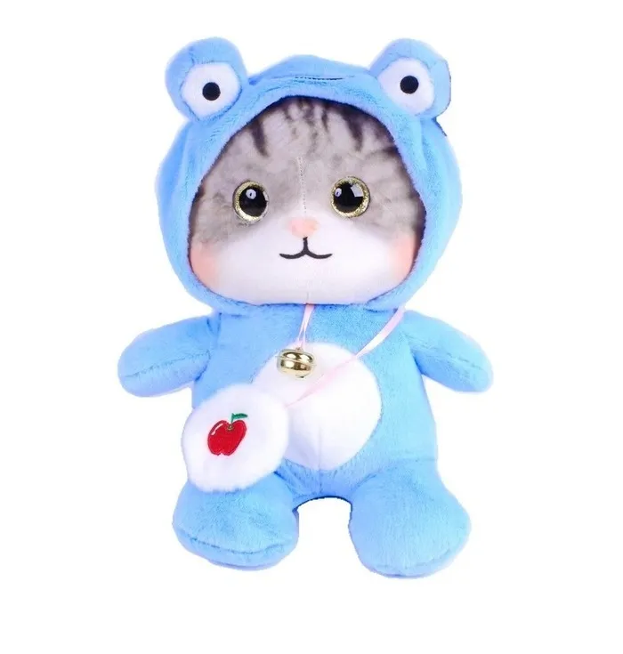 

Мягкая игрушка Котенок в капюшоне с колокольчиком Kot_V_Kapushene_Blue