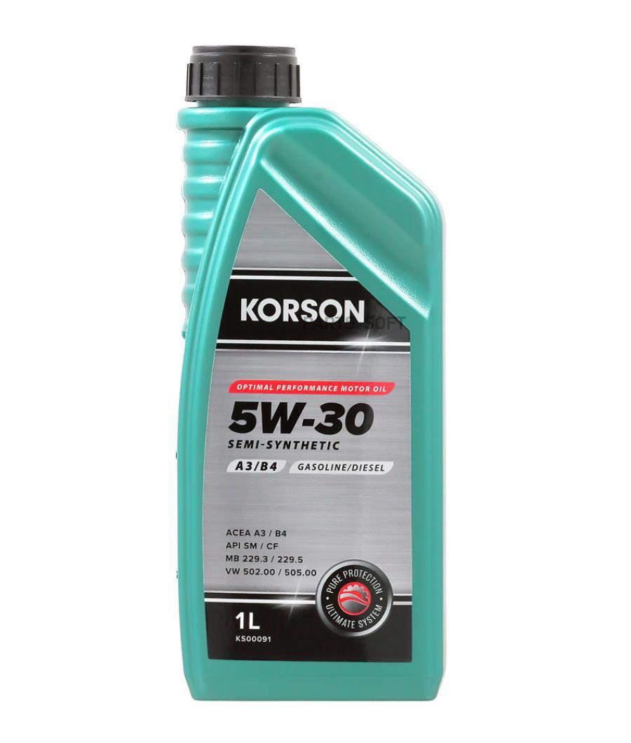 

Моторное масло Korson полусинтетическое 5W30 A3/B4 1л