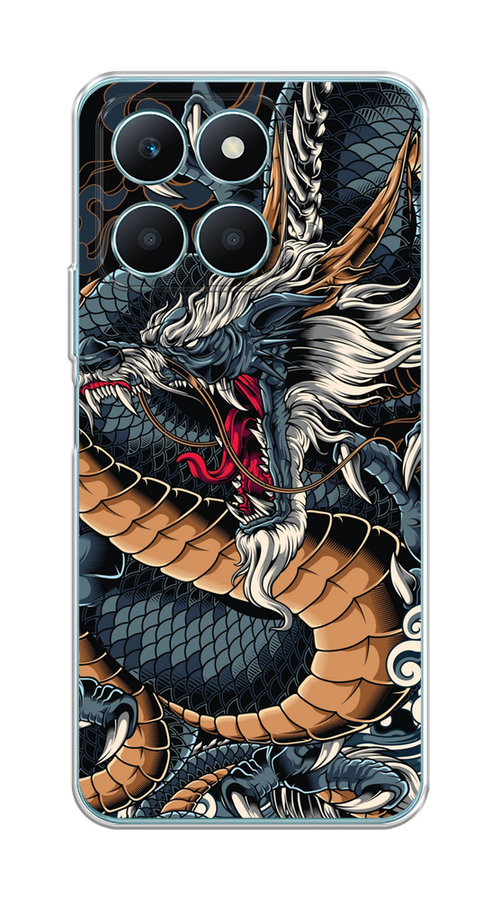 

Чехол на Honor X6A "Japanese Dragon", Коричневый;черный;синий, 6122050-1