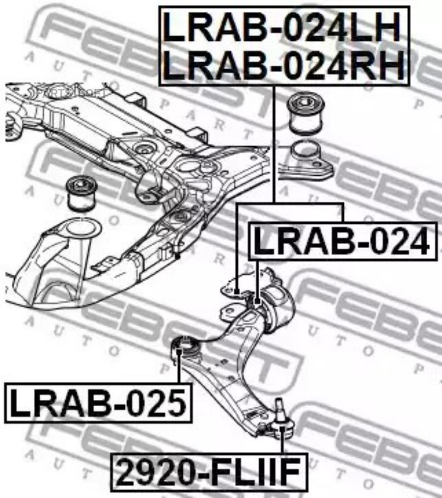 

Рычаг подвески FEBEST LRAB024LH