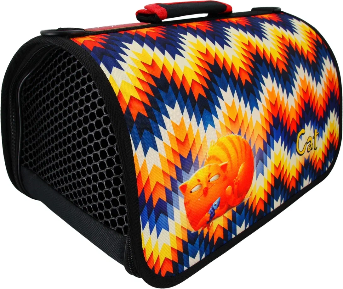 

Переноска для кошек и собак Optimum Cat, до 5 кг, мультиколор, пластик, 43,5х26х23 см