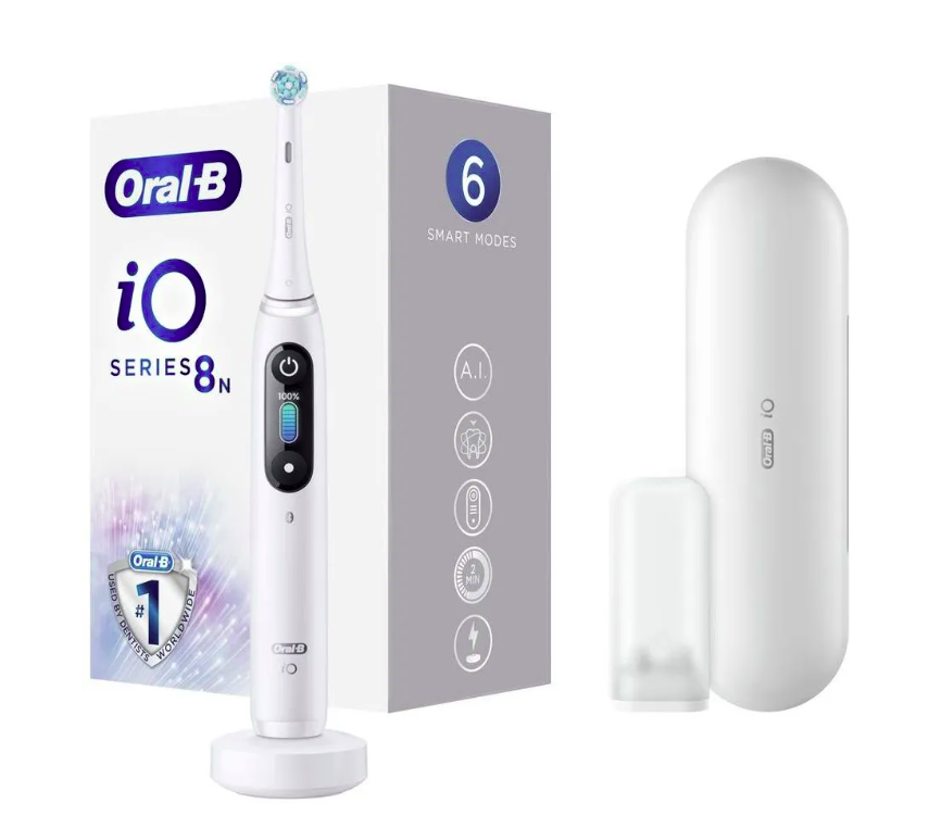 Электрическая зубная щетка Oral-B iO Series 8 Limited Edition белый casio g shock rui hachimura limited edition digital quartz dw 6900rh 2 dw6900rh 2 200m мужские часы