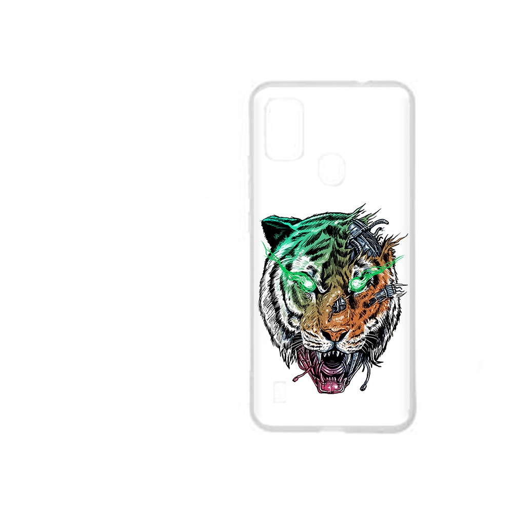 

Чехол MyPads Tocco для ZTE Blade A51 робо-тигр (PT160198.458.584), Прозрачный, Tocco