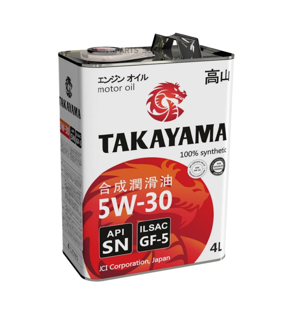 

Моторное масло TAKAYAMA синтетическое 5W30 SN/GF-5 4л