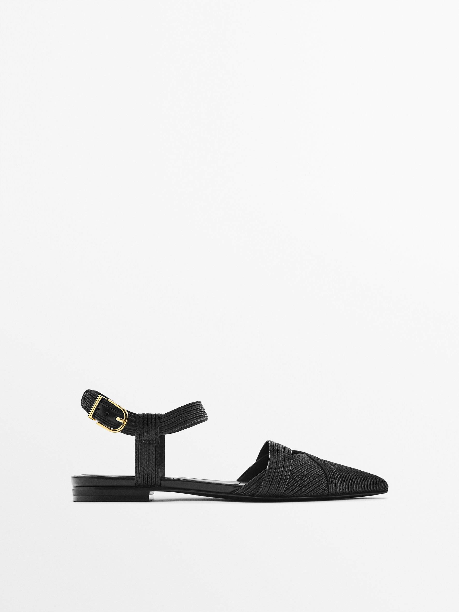 Туфли женские Massimo Dutti 115301508 черные 37 EU (доставка из-за рубежа)