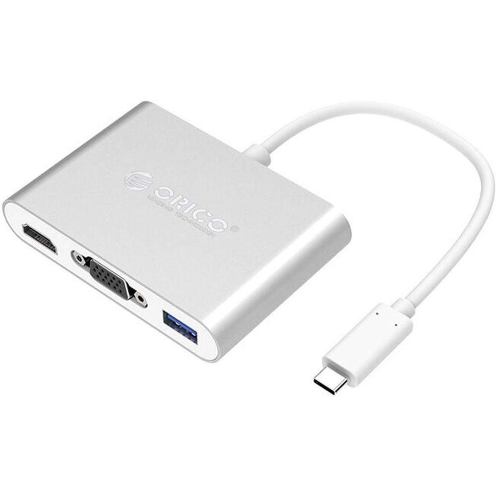 фото Адаптер usb3.1 usb-c(m)- vga(f)/hdmi orico rchv wiwu