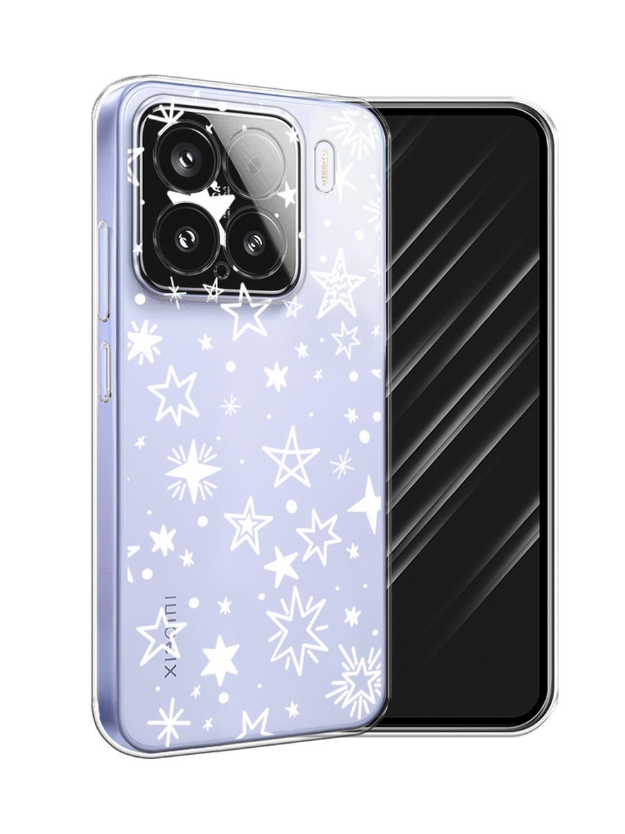 

Чехол Awog на Xiaomi 15 "Звездочки графика белая", Прозрачный;белый, 323650-1