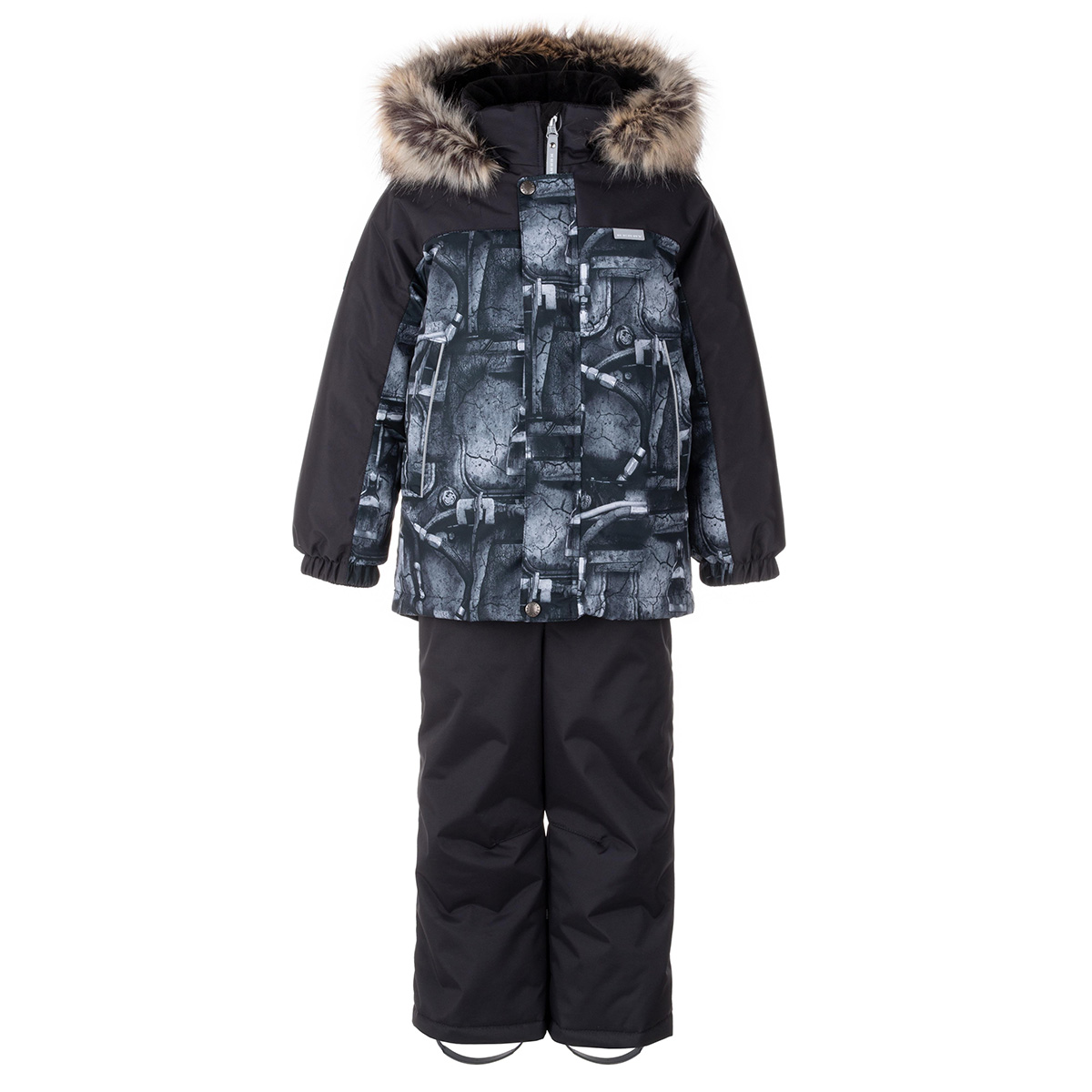 Комплект верхней одежды детский KERRY Romi K23420B, 9100-черный с рисунком, 110