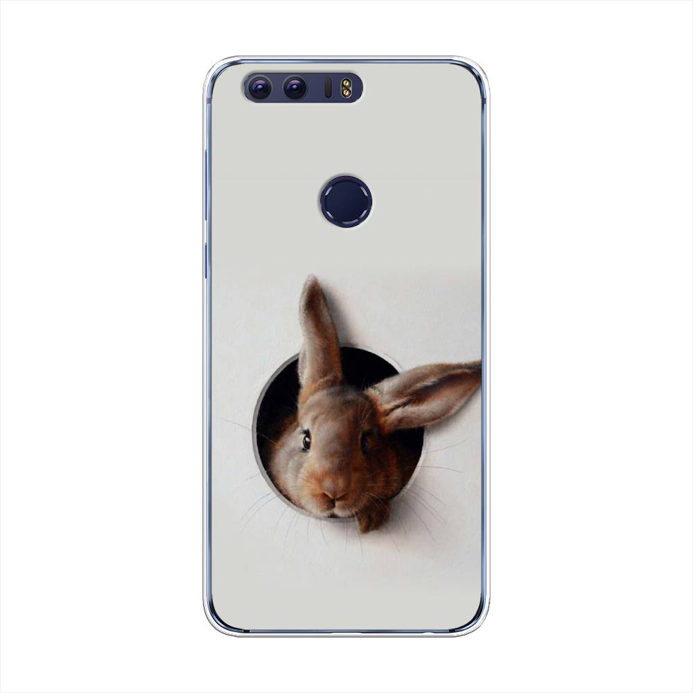 

Чехол на Honor 8 "Любопытный кролик", Серый;коричневый, 60950-1