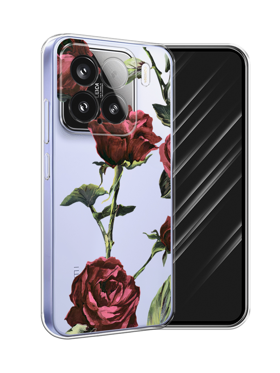 

Чехол Awog на Xiaomi 15 "Бордовые розы фон", Бордовый, 323650-1