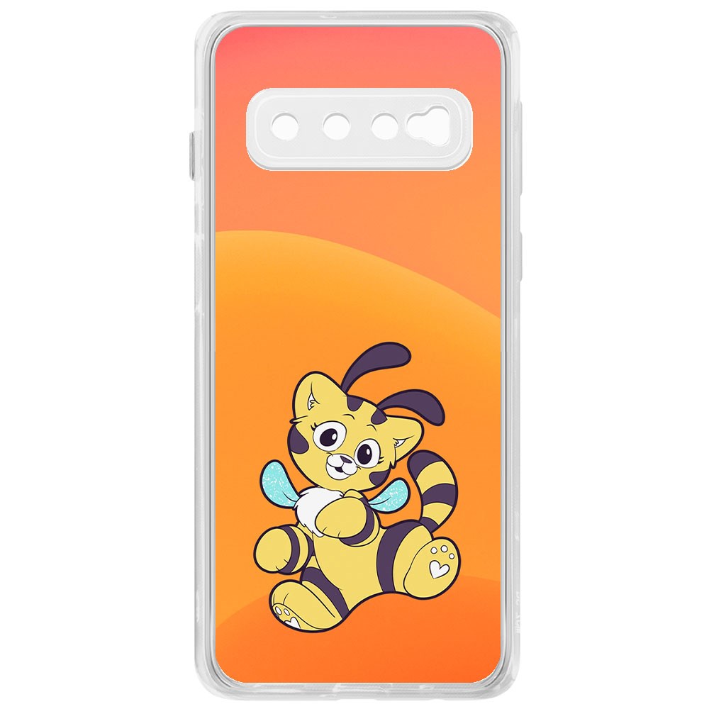 

Чехол-накладка Krutoff Clear Case Хаги Ваги - Кошка-Пчёлка для Samsung Galaxy S10
