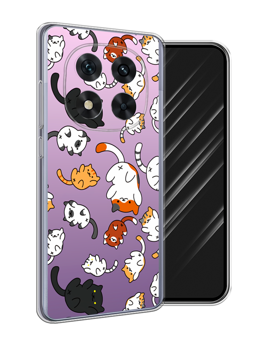 

Чехол Awog на Xiaomi Redmi Note 14 Pro 5G "Котопад", Фиолетовый;белый, 323950-1