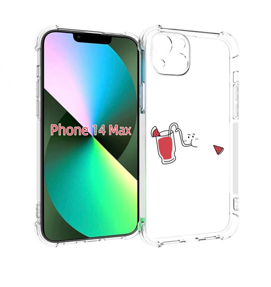 

Чехол MyPads арбузный-напиток для iPhone 14 Plus (6.7), Прозрачный, Tocco