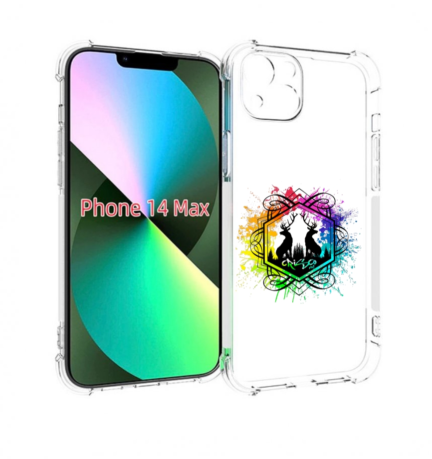

Чехол MyPads арт-с-оленями для iPhone 14 Plus (6.7), Прозрачный, Tocco