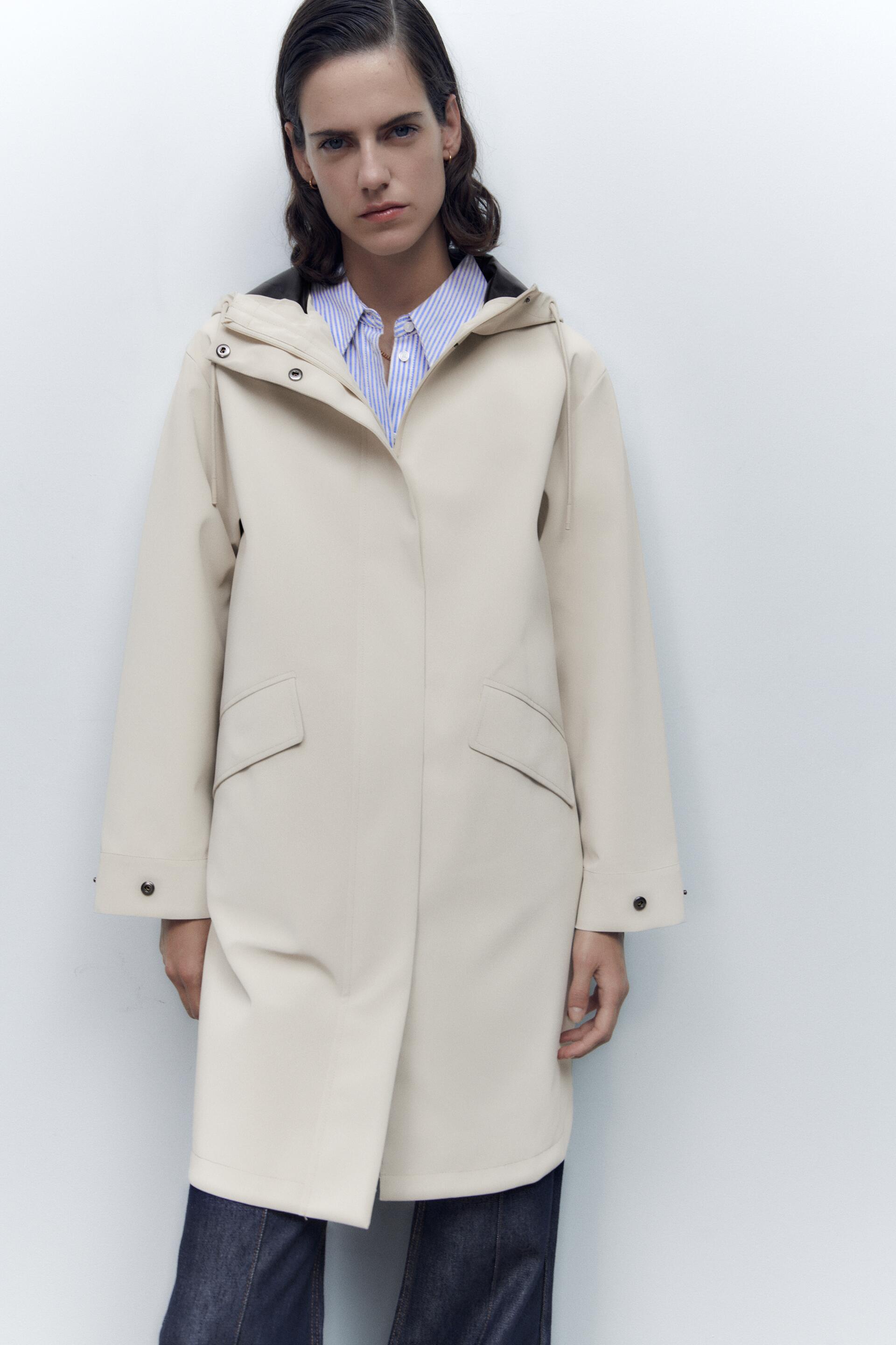 

Плащ женский ZARA 06318229 белый L, 06318229