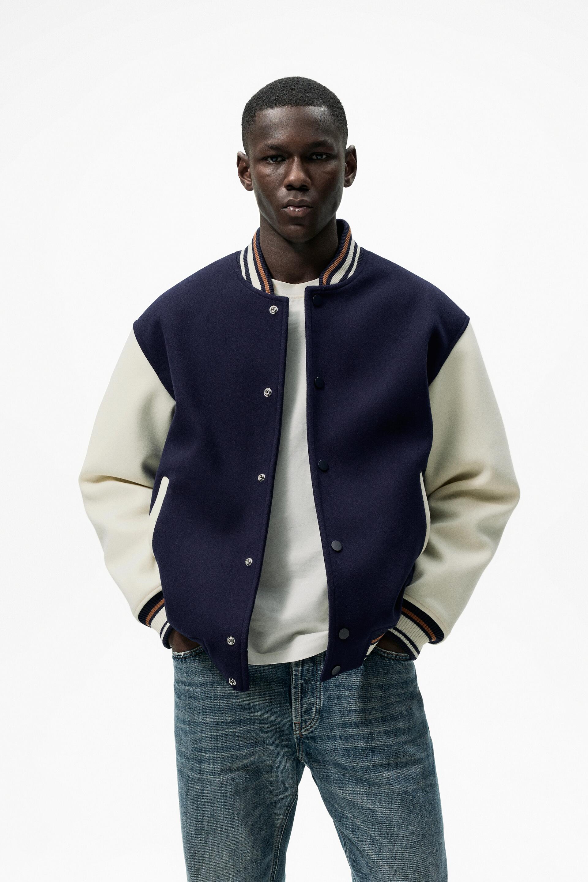 

Бомбер мужской ZARA 06318352 синий S (доставка из-за рубежа), 06318352
