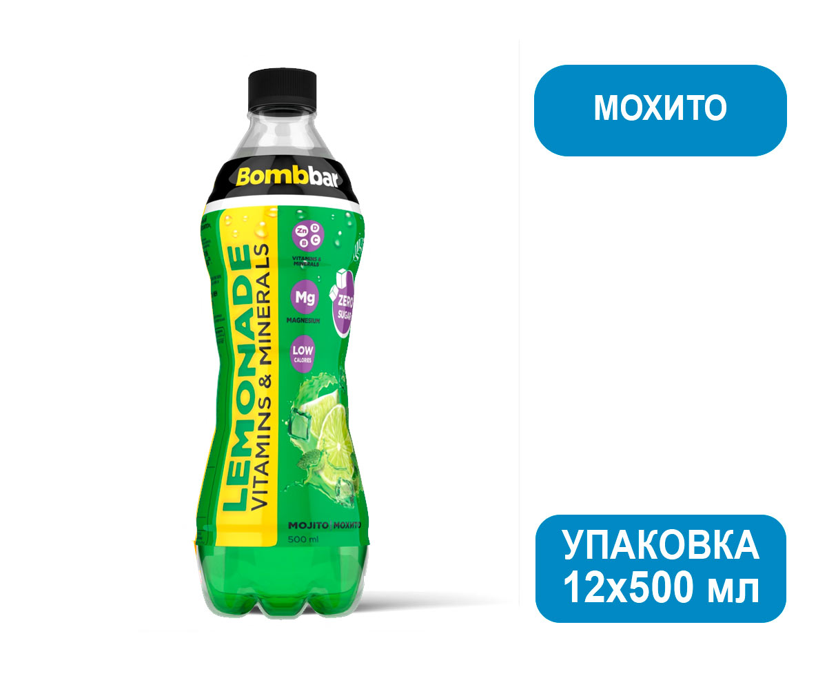 Лимонад BOMBBAR Lemonade, Мохито, 12 шт по 500 мл