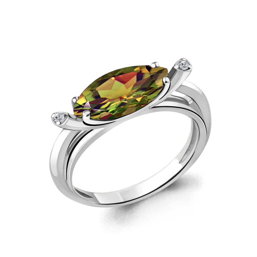 

Кольцо из серебра с султанитом р. , Aquamarine 6900819А_925_р, 6900819А_925_р