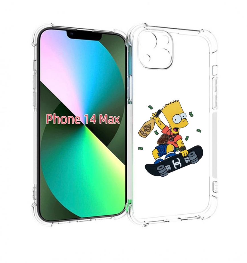 

Чехол MyPads барт-скейтер детский для iPhone 14 Plus (6.7), Прозрачный, Tocco