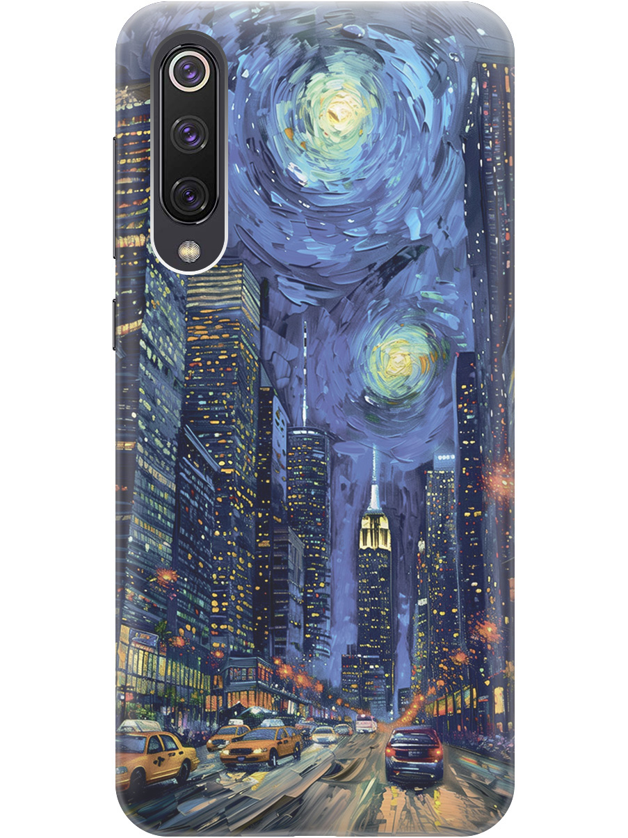 

Силиконовый чехол на Xiaomi Mi 9 SE с принтом "Ночной проспект", 721347510