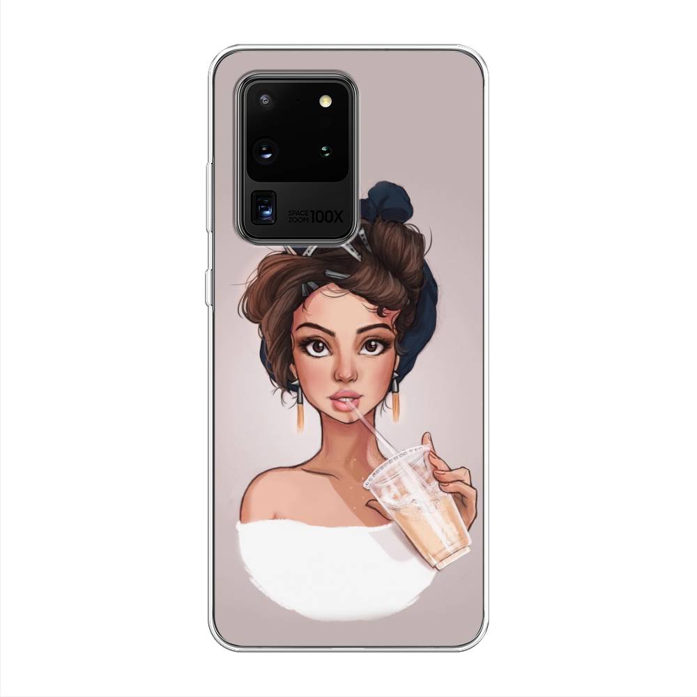 

Чехол на Samsung Galaxy S20 Ultra "Девушка с фраппе", Серый, 29450-6