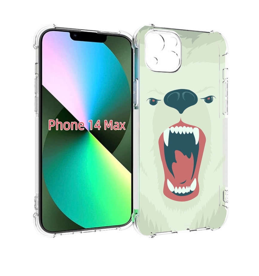 

Чехол MyPads белый-медведь для iPhone 14 Plus (6.7), Прозрачный, Tocco