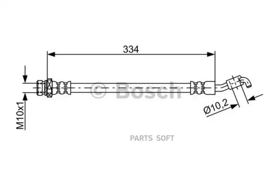 BOSCH 1987481892 Шлангопровод | зад прав |
