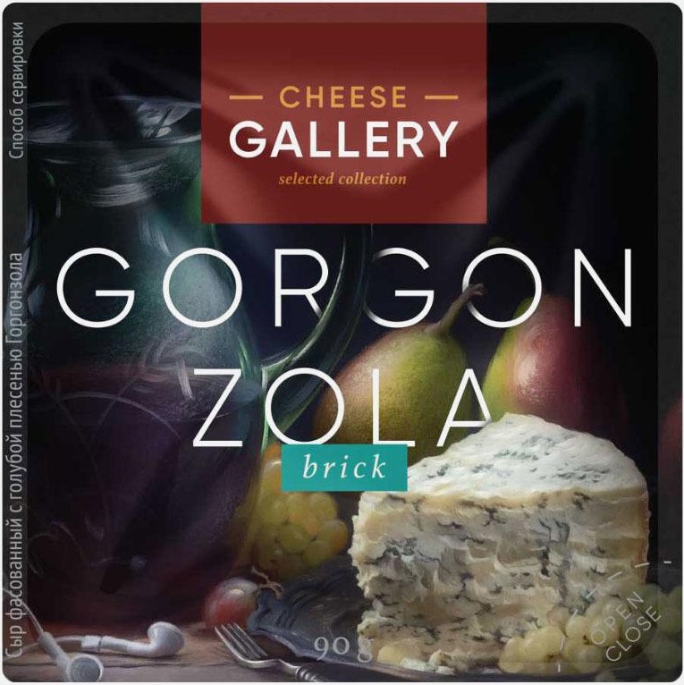 Сыр Cheese Gallery горгонзола, с голубой плесенью, кусок, 60%, 90 г